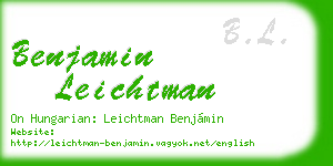 benjamin leichtman business card